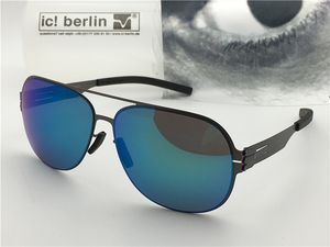 Luxury-Germany designer brand sunglasses IC model guenther ultra-light without screw memory alloy glasses removable coating reflective lens