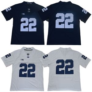 Мужские колледжа Penn State Jerseys White Blue #22 Джон Каппеллетти взрослый размер американский футбольный ношение сшита