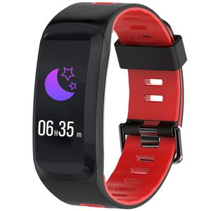 F4 Inteligentny Bransoletka Ciśnienie krwi Tętno Monitor Smart Watch Kredent Bluetooth Kamera Sportowa Tracker Wristwatch dla iPhone IOS Android