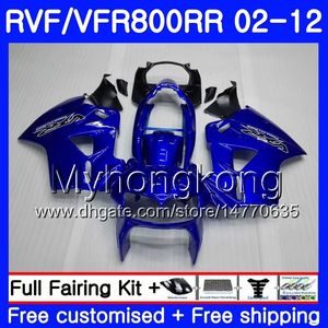 Kit per HONDA Interceptor VFR800RR 02 08 09 10 11 12 258HM.45 VFR 800RR 800R VFR800 RR Blu fabbrica 2002 2008 2009 2010 2011 2012 Carenatura