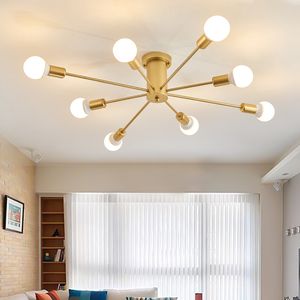 Nordic kreative Wohnzimmer Lampe Schmiedeeisen moderne minimalistische Zimmer Kronleuchter Schlafzimmer Deckenlampe Persönlichkeit Lampen E27 Lampen