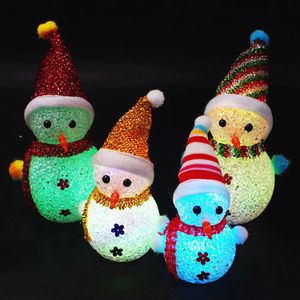 crestech Color Changing LED Festival Snowman Night Light Home Decor Christmas Ornaments Night Lights EVA lamps