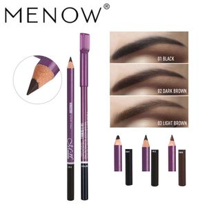 Menow varumärke kosmetisk ögonbryn penna med kam med vattentät långvarig effekt professionell makeup ögonbryn penna