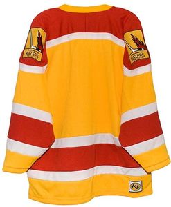 Men Vintage Dostosuj WHA Philadelphia Blazers Away K1 Hockey Jersey Custom Dowolne Numer Numer