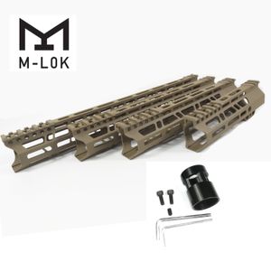 7 10 12 15 Inch Lightweight Clamp Mount Type M-LOK Handguards Edge CNC Chamfering For .223 5.56 Flat Dark Earth Color