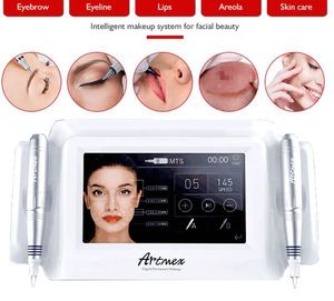 휴대용 전문 영구 메이크업 문신 기계 디지털 Artmex V8 Derma Pen 터치 스크린 눈썹 Lipline MTS PMU 스킨 케어 뷰티