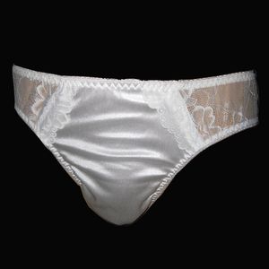 Hot Men Sexy Silk Sissy Panties Lace Briefs Pouch Lingerie Mens Underwear Gay Brief Ropa Interior Hombre Jockstrap J190715