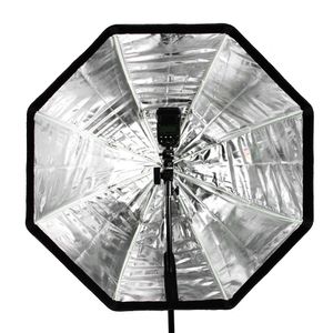 Freeshipping Tragbarer 80 cm / 32 Zoll Regenschirm + Gitter + Lichtstativ + Blitzschuh-Adapter vom Typ B, Foto-Softbox-Reflektor für Blitzgerät