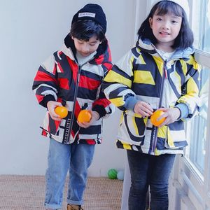 Kids Down Coats Double Sided Toddler Boys Jacket Warm Children Girls Hoodies Cartoon Baby Outwears Winter Kids Clothing 3 Designs DW4995