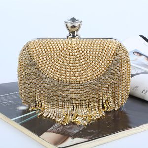 Designer-handmade decent beaded diamond evening bag/clutch with satin/pu for wedding/banquet/party/porm(More colors)