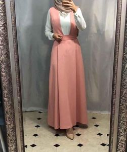 Skirts WEPBEL Women Muslim Skirt Arab Middle East Solid Fashion Abaya Ps Size Loose Big Swing Strap Long Skirt Islamic Clothing