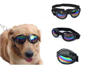 Gafas De Sol Para Perros al por mayor-Perro sol Lentes de animales la cabeza ajustable y Barboquejos ojo protección del desgaste de perro pequeño y mediano