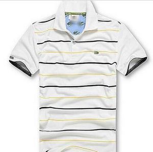2023 Women's Polos fashion Casual Summer Stripe T-shirt lapel Polo Cotton Shirt Men Short Sleeve Sport size S-3XL 06