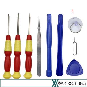 Kit di riparazione leva 9 in 1 Set di strumenti di apertura con strumento di sostituzione del cacciavite Pentalobe Torx a stella a 5 punte per iPhone per Samsung