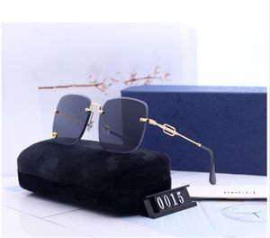 2021 Rahmenlos 1015 Herren Horn Herren Holz Sonnenbrille Objektiv Retro Buffalo Schwarz Braun Transparent und Design Glas Design Fahren Marke Wom Xebf