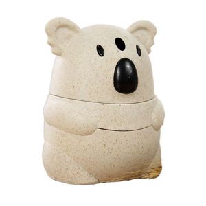 Simpatico cartone animato Koala in paglia di grano Scatola porta stuzzicadenti Pressa a mano Lattine automatiche Stanza base Decorare custodia per stuzzicadenti