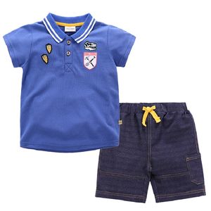 crianças roupas de grife meninos verão nova T-shirt de manga curta roupas de algodão infantil POLO duas peças de lapela infantil de 2020 crianças