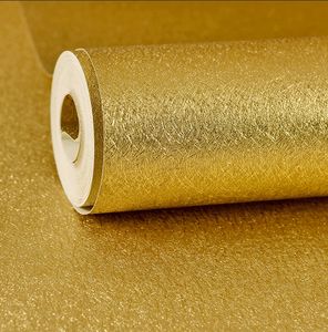 Högkvalitativ Ny PVC Vattentät Embossed Gold Foil Bakgrund Hotel Bar Nattklubb KTV Wallpaper Vattentät High End Papel de Parede