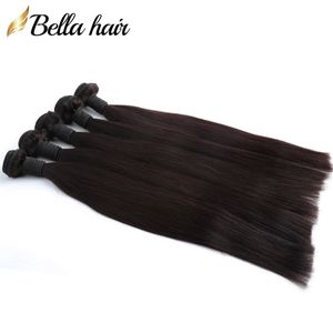 8 30 5 Stück indisches reines Menschenhaar, Tressen, natürliche Farbe, Webart, gerade Haarverlängerungen, doppelter Schuss, Bulk-Großhandel, Bellahair