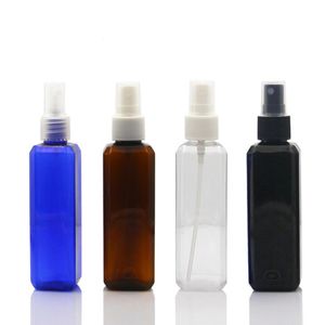 100ml PET Rectangle Spray Bottle with Fine Sprayer Top Portable Square Travel Hand Sanitizer Bottles Wholesale LX1522