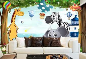 壁紙のための大きなプロモーション美しいシービュー新鮮なシービュー子供部屋子供部屋子供部屋漫画背景の壁3D壁紙