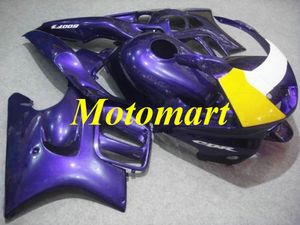 600 Cbr F3 Carénage Violet achat en gros de Kit carénage moto pour HONDA CBR600F3 CBR F3 ABS Ensemble carénages violet jaune cadeaux HH04