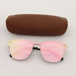 Großhandel - Top-Qualität Sonnenbrillen für Frauen Mode Vassl Gold Metallrahmen Rot Bunte Sonnenbrillen Brillen kommen in brauner Box