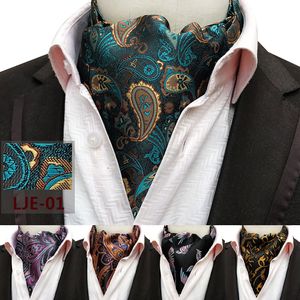 Mężczyźni ślub formalny Cravat moda retro paisley cravat brytyjski styl dżentelmen jedwabny szaliki