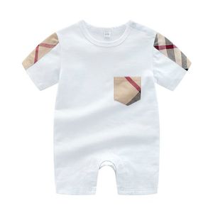 Fashion Baby bodysuit Girls Rompers Kids O-neck Short Sleeve Jumpsuits Infant Girls Cotton Romper Boy Clothing