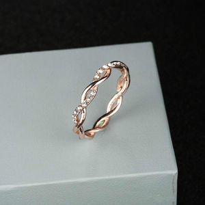 Wholesale-breadリングダイヤモンドツイストリング婚約の結婚指輪デザイナーリングファッションジュエリー