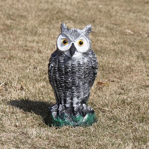 Estátua da coruja Pe Ao Ar Livre Susto Ratos Aves Simulados Caça Animais Iscas Para Mesa Em Casa Jardim Decoração Ornamento C19041702