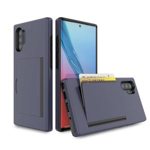 サムスンノート20 PRO 10 PLUS S20 S11 S10 A20 A30 A50カラーコントラストカード収納スロット3 1衝撃バンパー保護電話ケース