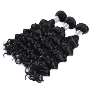 Big Curly Hair Weft Bundles Peruvian Indian Virgin Human Hair Extensions Natural Color inch