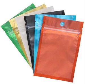 One side clear colored Resealable Zip Mylar Bag Aluminum Foil Bags Smell Proof Pouches Jewelry bag