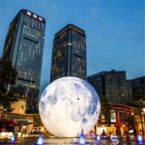 8 м высокая Бесплатная доставка индивидуальные гигантский надувной шар планета Луна для городского парада этап события украшения
