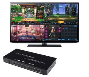 HDMIスイッチ4x1クアッドマルチビューアシームレススイッチHDMIスイッチャー4ポート1アウト1080pビデオスクリーンスプリッターピップ画像カッターIRコントロール