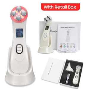 Facial Mesotherapy Electroporation RF Radio Frequency LED Photon Skin Care Device Face Lifting Tighten Eye Face Skin Massage Beauty Device