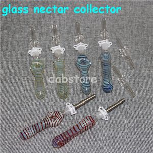 Palenie szklanych kolektorów nektarowych z mm końcówki kwarcowe Keck Clip Silikonowy Pojemnik Reclaimer Nector Collector Kit