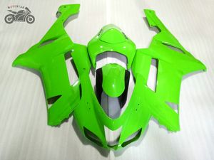 ABS plastic Fairing kits for Kawasaki Ninja 2007 2008 ZX6R 07 08 ZX-6R ZX636 green full set motorcycle fairings bodywork