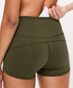 4 cores l50 yoga calças curtas das mulheres correndo shorts senhoras casuais roupas de yoga adulto roupas esportivas meninas exercício fitness wear