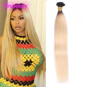 Malezyjskie ludzkie włosy 1 wiązki jedna kawałek prosta 1b/613 Virgin Hair Extensons Hair Wefts Silky Prosty