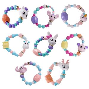 Tier Einhorn Armbänder Für Kinder Tricks Kreatives Spielzeug Weihnachten Geburtstag Geschenk Überraschung DIY Mädchen Schmuck