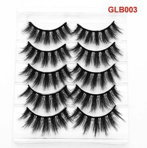 Naturalne długie 5 par rzęsy Ustaw grube ręcznie wykonane wielokrotnego użytku Eyelash Extension Soft Vivid Fake Lashes 8 Modele DHL za darmo