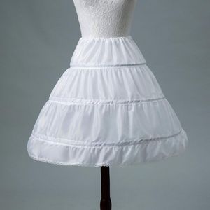 Vita barn petticoats kort för blommaflickan klänning slits bröllop tillbehör flickor barn crinoline underskirt