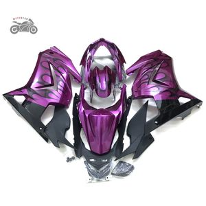 Kawasaki Ninja 250R için Perize Kiti Özelleştirmek ZX250R ZX 250 2008 2009-2014 EX250 08-14 Siyah Alev Motosiklet Vücut Tamir Takım KITS Ab4