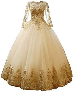 2020 Real Image Gold Lace Applique Ball Gown Quinceanera Dresses Prom Party Crystals Beaded Girl Pageant Sweet 16 Gowns QC1498