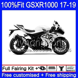 Einspritzung für Suzuki GSX R1000 K17 weiß schwarz GSX-R1000 GSXR 1000 331HM.76 L7 L8 GSXR-1000 GSXR1000 17 18 19 2017 2018 2019 OEM-Verkleidung