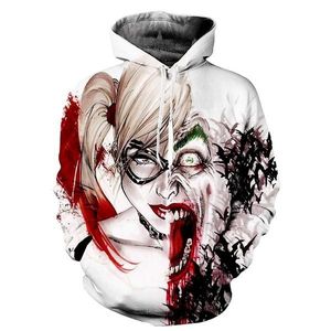 Moda 3D Drukuj Bluzy Bluza Casual Pullover Unisex Jesień Zima Streetwear Outdoor Wear Women Men Bluzy 047