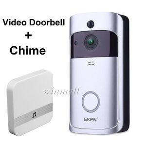 Wholesale EKEN WIFI Video Doorbell V5 with Home indoor Chime Security Camera Real-Time Two-Way Audio Night Vision PIR Motion Detection APP Control