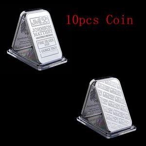 Wholesale badge bar for sale - Group buy 10pcs magnetic Johnson Matthey JM Badge Craft OZ Silver Plated Mm X Mm American Bar Decoration With Serial Number